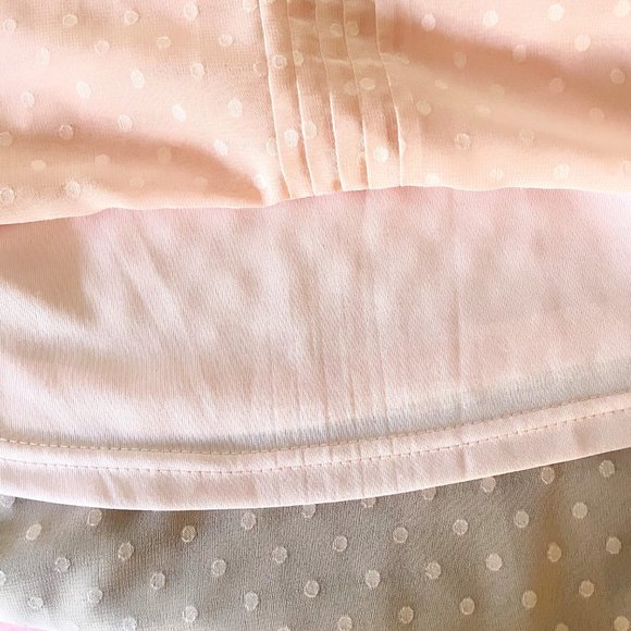 NWOT - Beautiful Pink Split Neck Half Sleeve Lace Panel Blouse - Picture 6 of 9